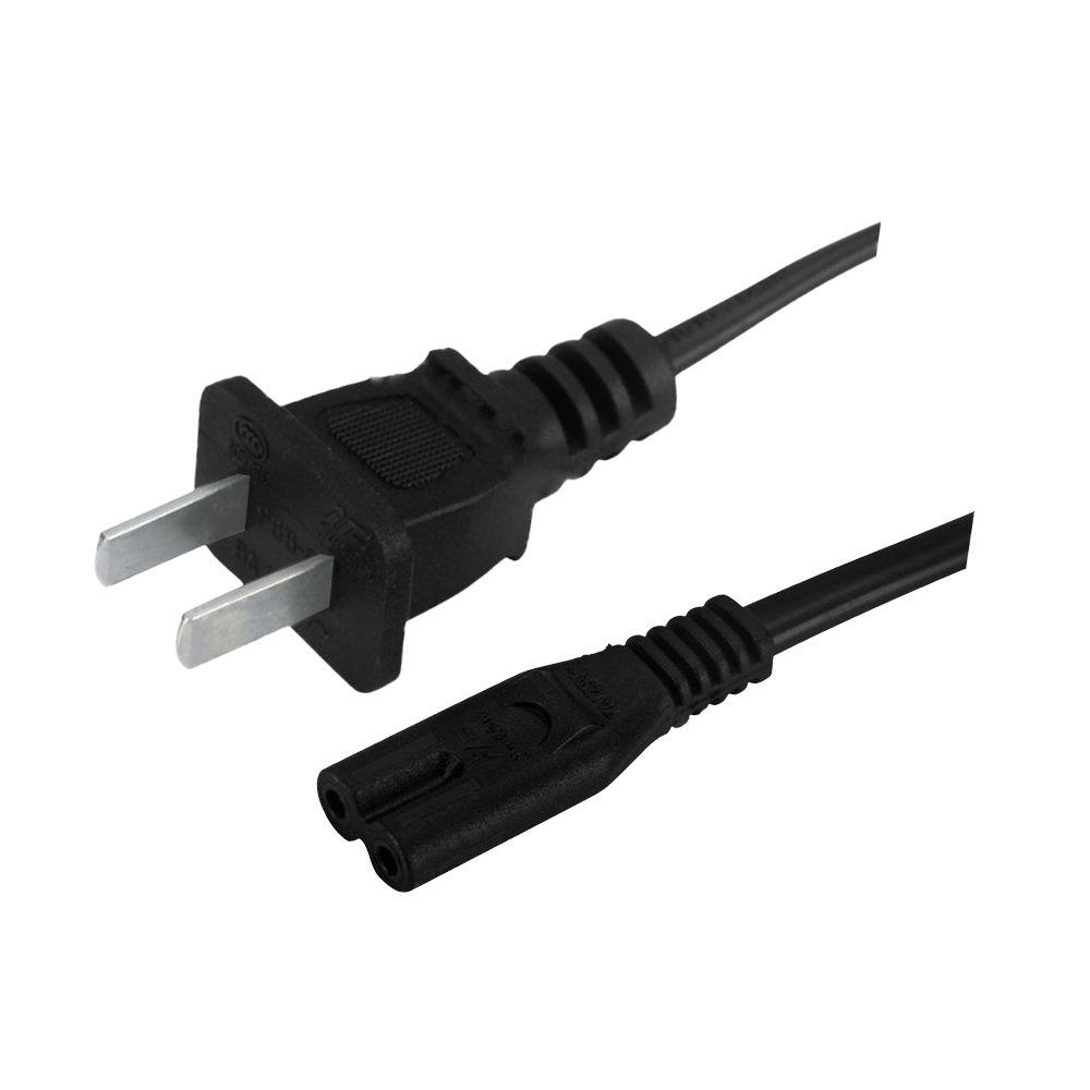 PBB-6 ~ ST2 Chiny dwużyłowy kabel z wtyczką płaską z certyfikatem ccc przewód zasilający z ośmiokątnym złączem c7